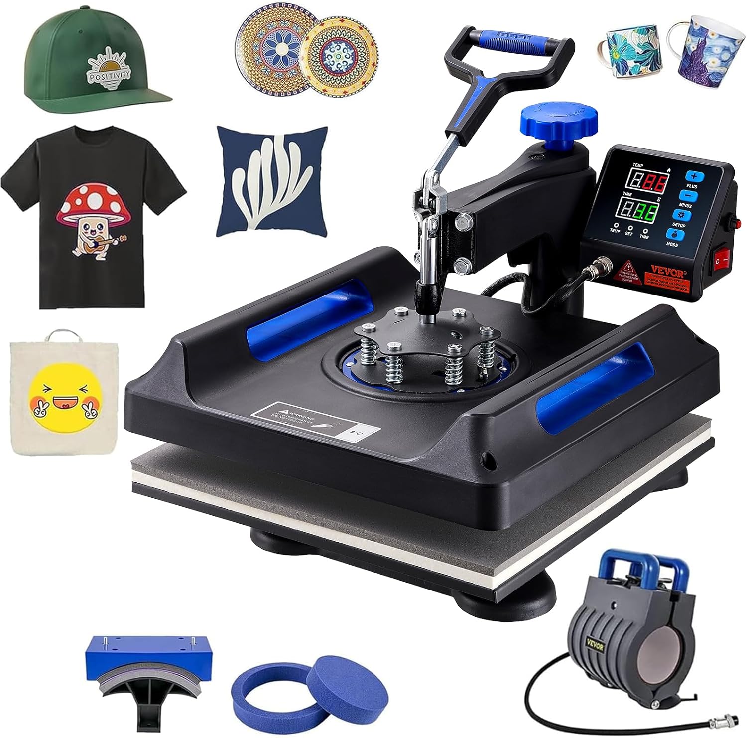 VEVOR 5 in 1 Heat Press Machine for T-Shirts and More