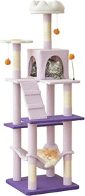 Flower Cat Tree 63.8 in Multi-Level Cat Tower - Cozy Multi-Cat