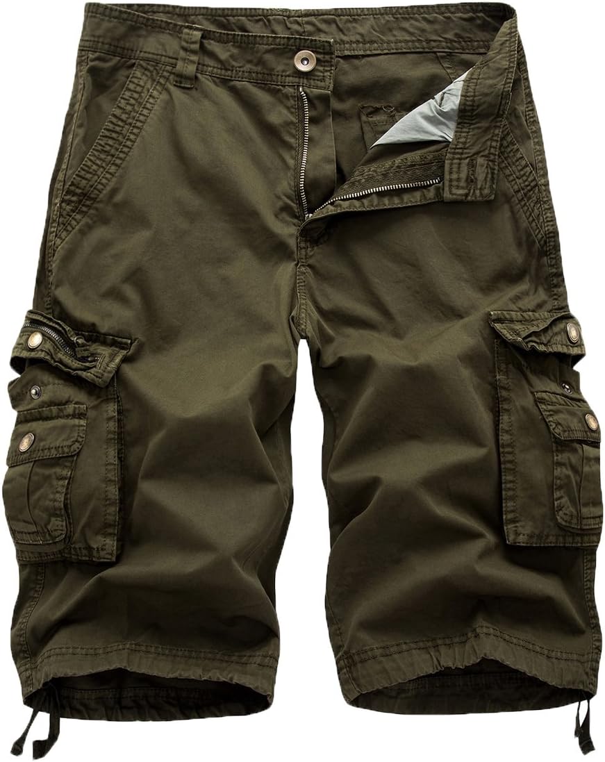 FOURSTEEDS Women's Cotton Loose Fit Cargo Shorts with Pockets