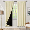 100% Blackout Curtains 72 in Length Cream - Thermal, Noise Reducing