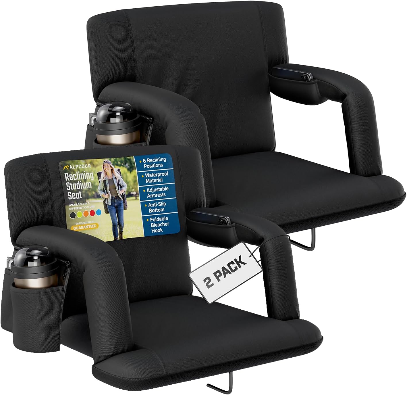 Alpcour Reclining Stadium Seat for Ultimate Comfort Outdoors