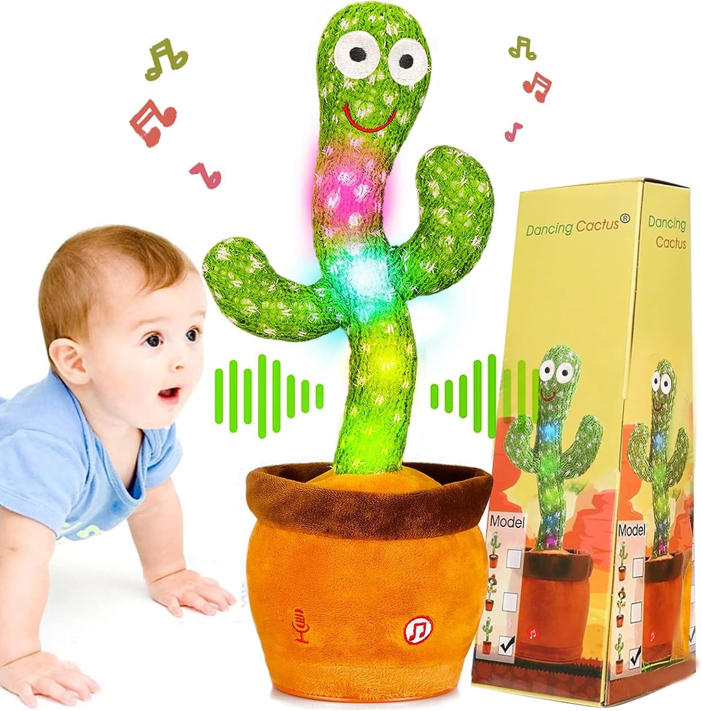 Glowing Singing Cactus Toy for Kids by MILEGI