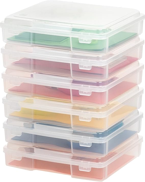 IRIS USA 6 Pack Portable Project Storage Case for Organizing