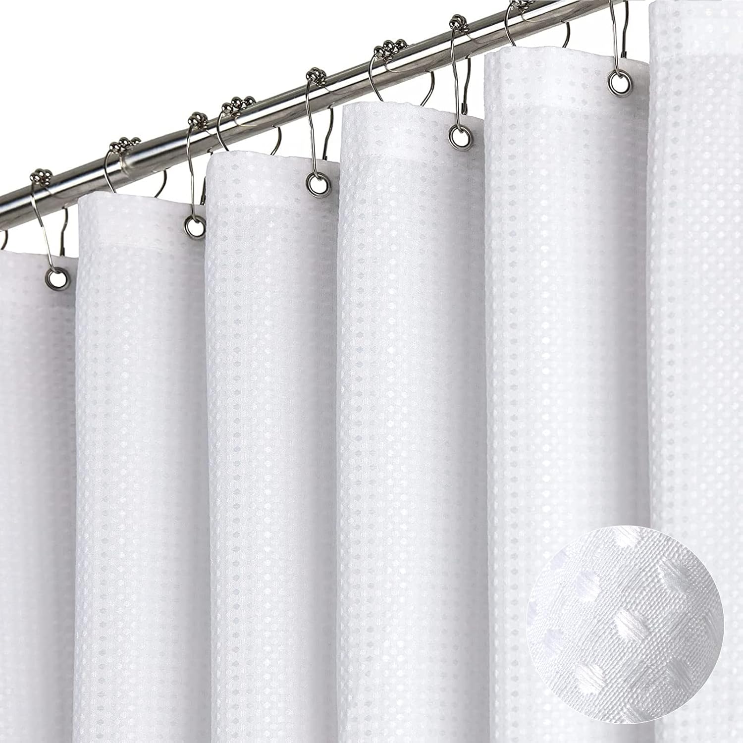 Dynamene 54x78 inch Waffle Weave Shower Curtains