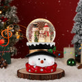 Lewondr Musical Christmas Snow Globe - Lighted Snowman Decor