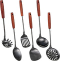 304 Stainless Steel Wok Utensil Set 6 PCS - Long Handles, Durable