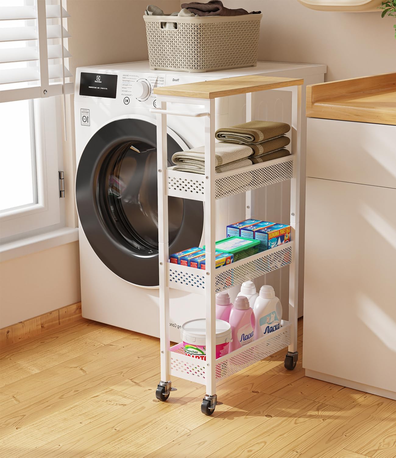 Giwil Slim Rolling Storage Cart for Small Spaces and Utility