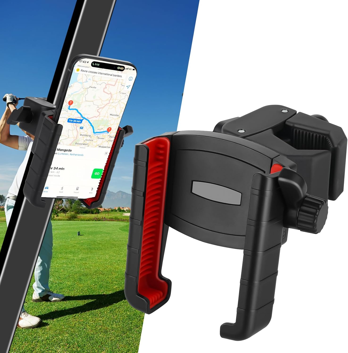 360 Rotation Golf Cart Phone Mount for All Smartphones | RIRC