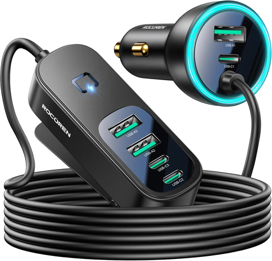 Rocoren 105W 6-Port Fast Car Charger