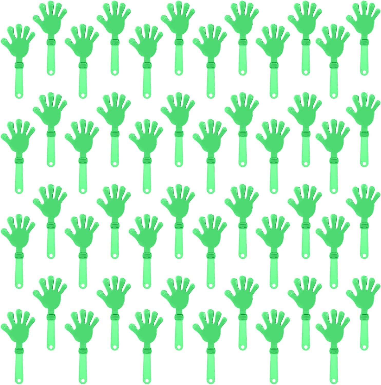 100 Pieces Lime Green Hand Clappers for Parties and Events