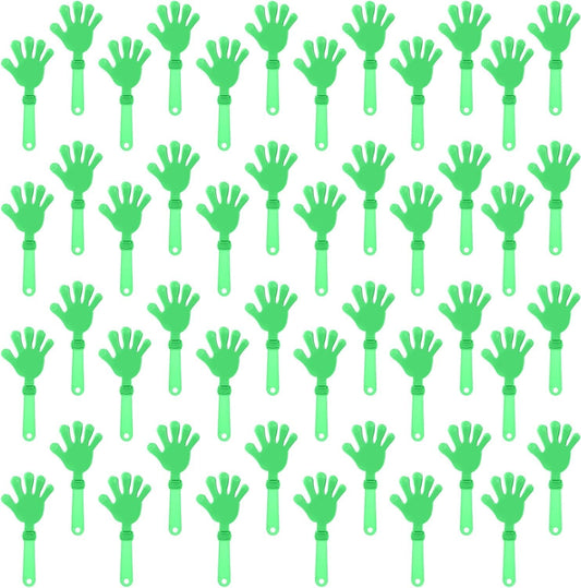 100 Pieces Lime Green Hand Clappers for Parties and Events