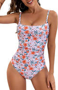 Eomenie Women's One Piece Swimsuit Tummy Control Ruched Swimwear