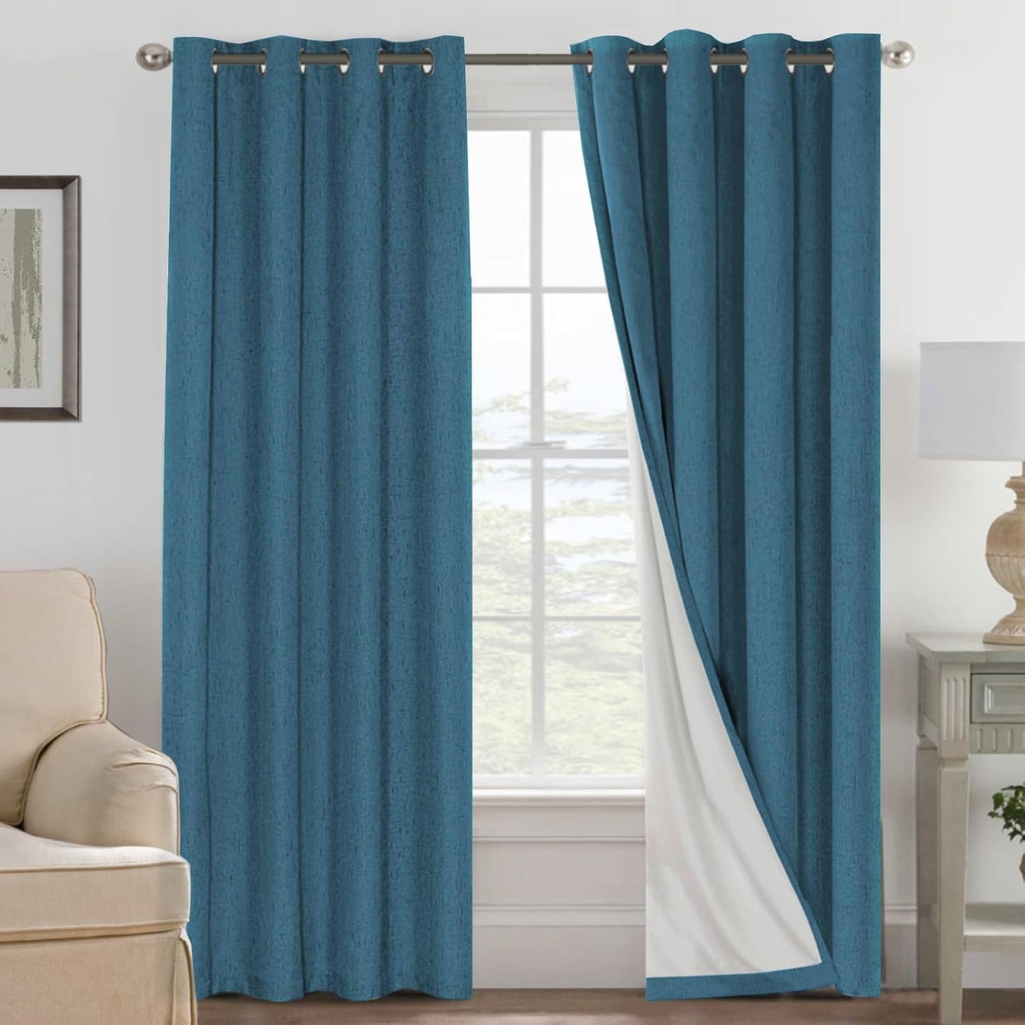 H.VERSAILTEX 100% Blackout Curtains for Bedroom and Living Room