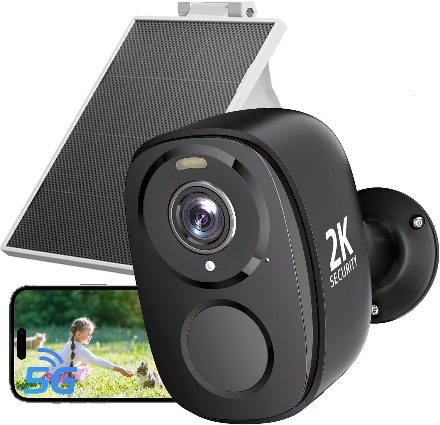 2.4&5G Solar Security Cameras Wireless Outdoor for Home Use