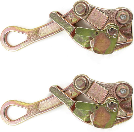 QWORK 2 Pack T Cable Grip Wire Grip for Heavy Duty Pulling