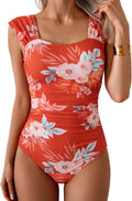 Figure-Flattering Retro Square Neck One Piece Swimsuit for Women