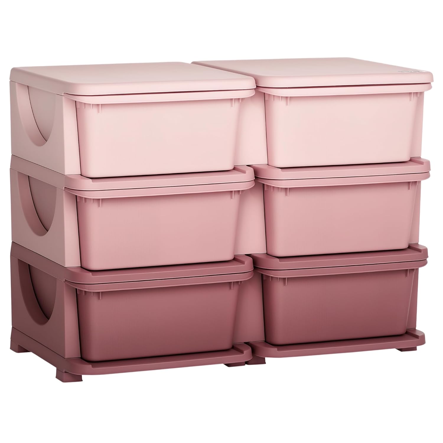 Qaba 3 Tier Kids Storage Unit with 6 Drawer Chest Organizer