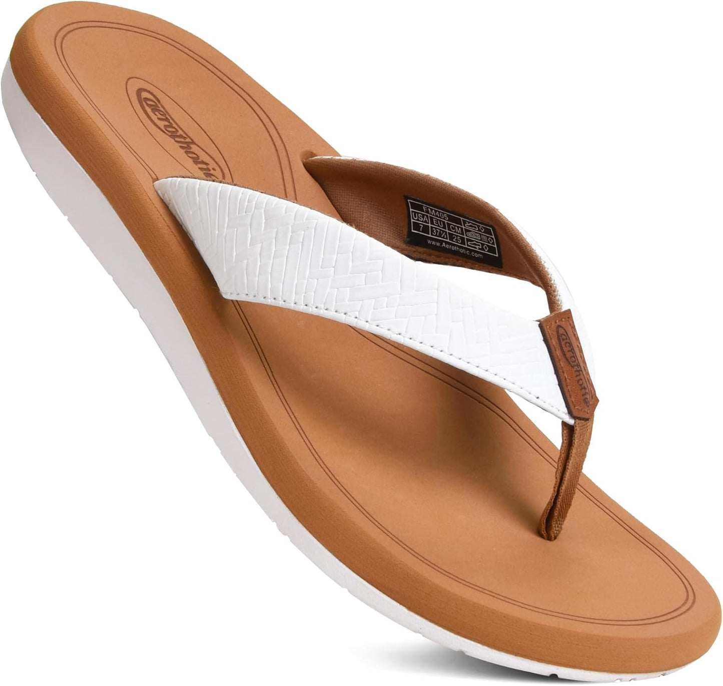 AEROTHOTIC Womens Flip Flops with Arch Support for Comfort