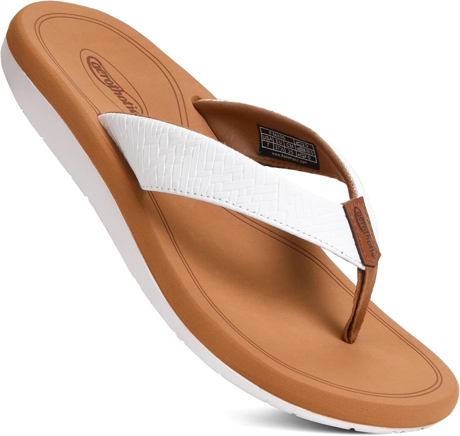 AEROTHOTIC Womens Flip Flops with Arch Support for Comfort