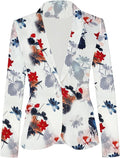 Women's Long Sleeve Notch Lapel Blazer Jacket - Versatile Tailoring