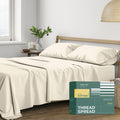100% Organic Cotton Percale Sheets California King - Cool, Crisp Ivory