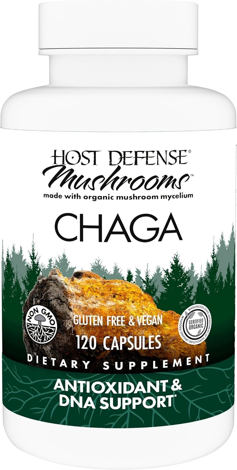 Host Defense Chaga Capsules for Immune System Support
