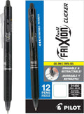 Pilot FriXion Clicker Erasable Gel Pens Fine Point 0.7 mm Pack of 12
