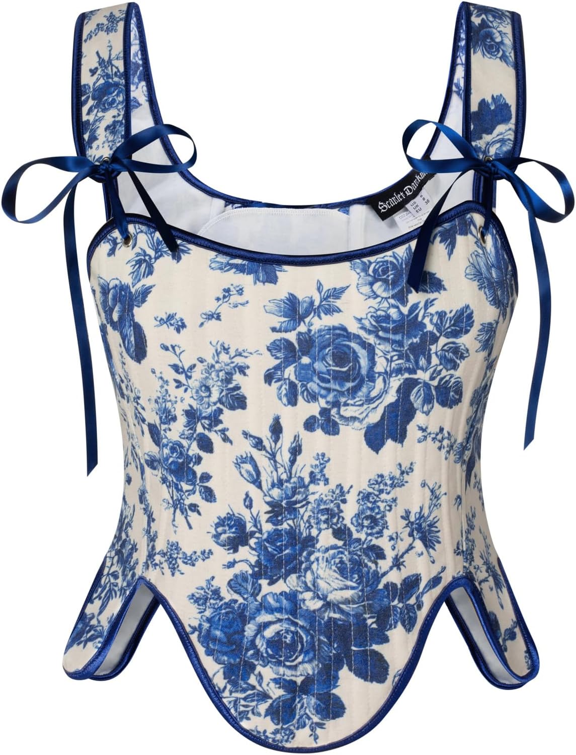 Renaissance Floral Lace Up Bodyshaper Corset Bustier Tops