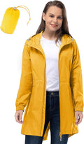 33,000ft Women's Waterproof Long Rain Coat - Packable Protection