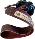 Adjustable Personalized Leather Camera Strap with Custom Logo