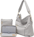 Large Crossbody Bag and Wallet Set for Women - Synthetic Leather Tote
