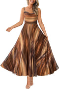 BTFBM Women Summer Floral Maxi Dress - Lightweight Cowl Neck