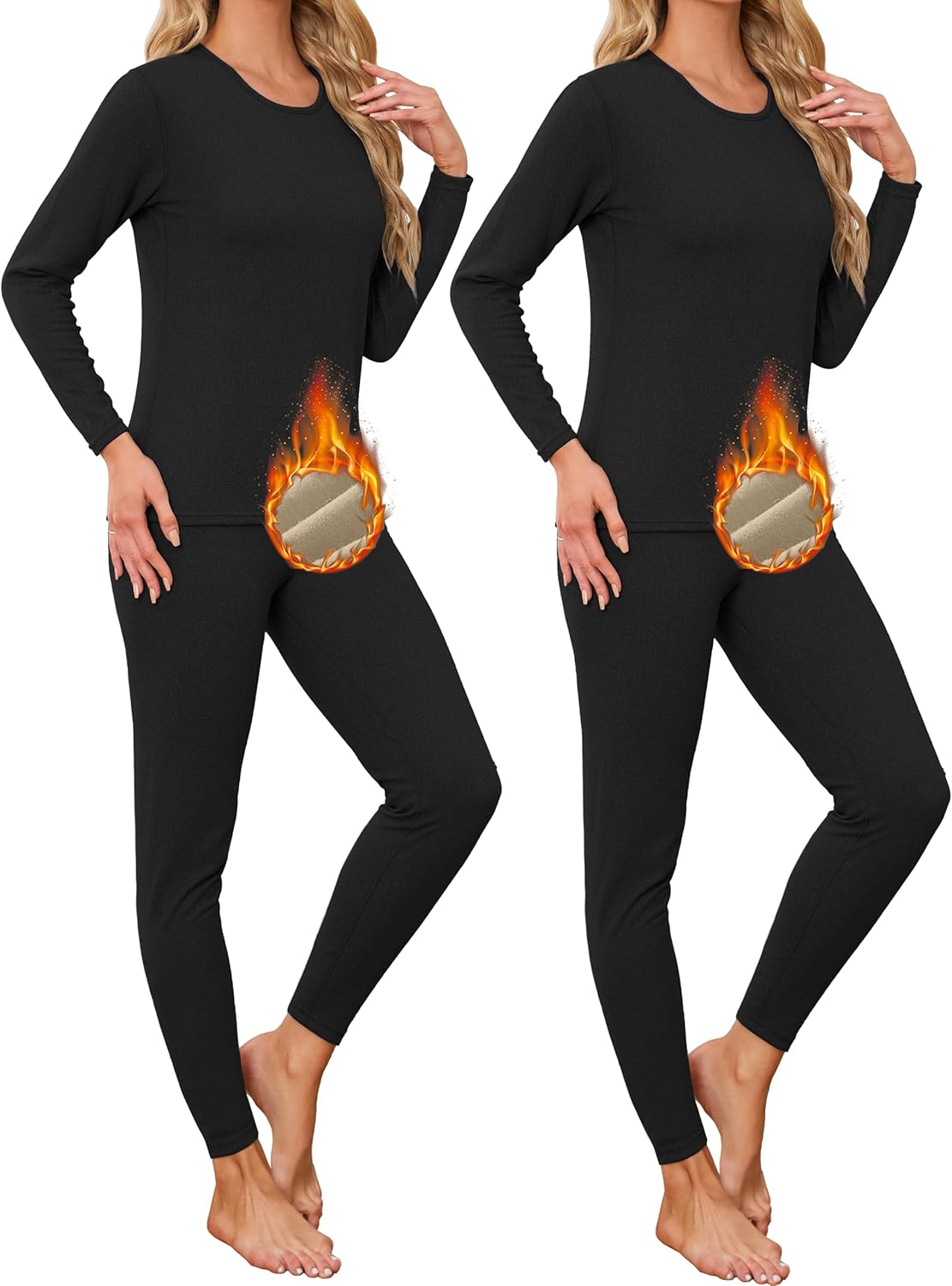 TELALEO Women's Thermal Underwear Long Johns for Cold Weather