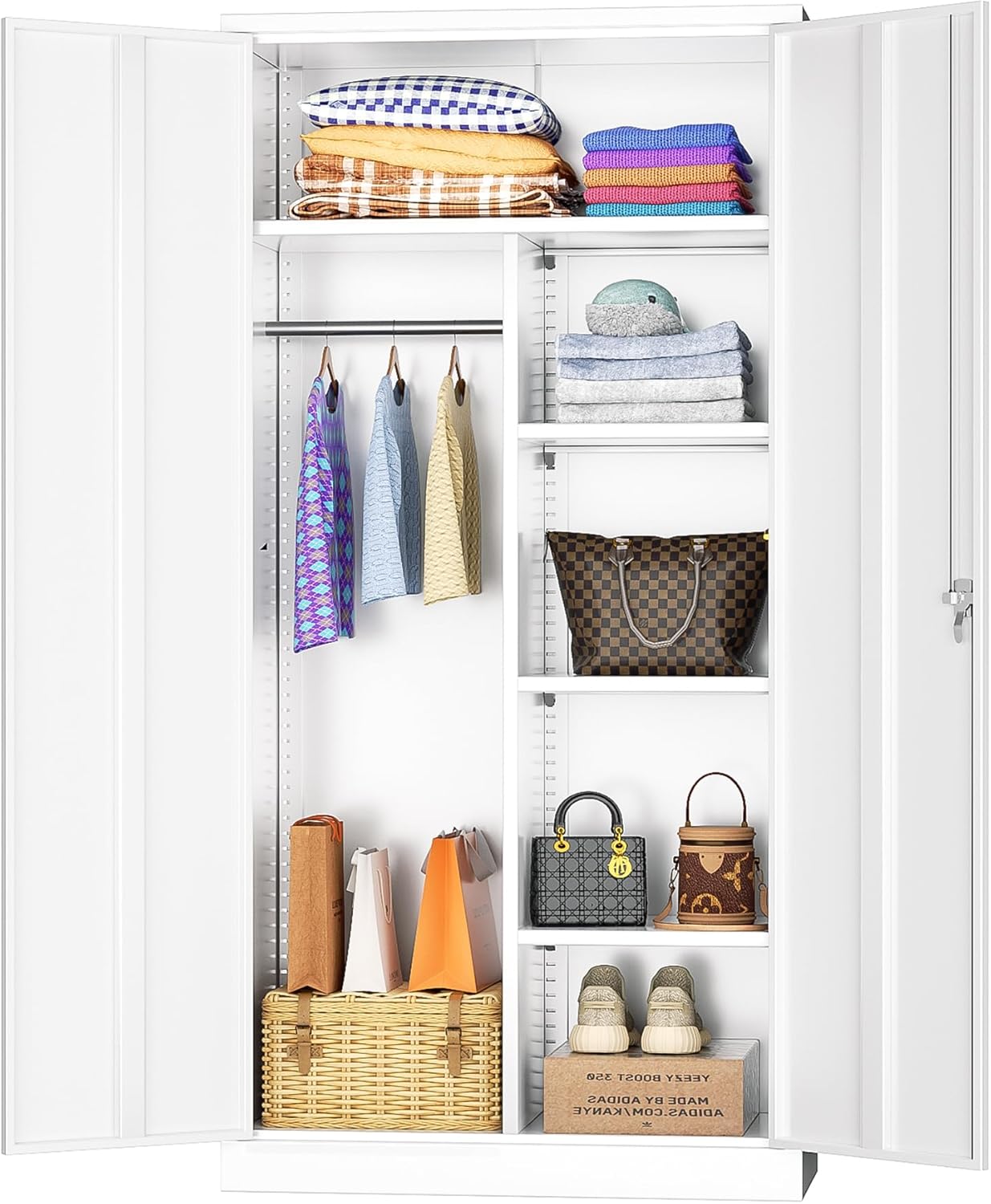 INTERGREAT Metal Wardrobe Closet for Home, Office, and Gym