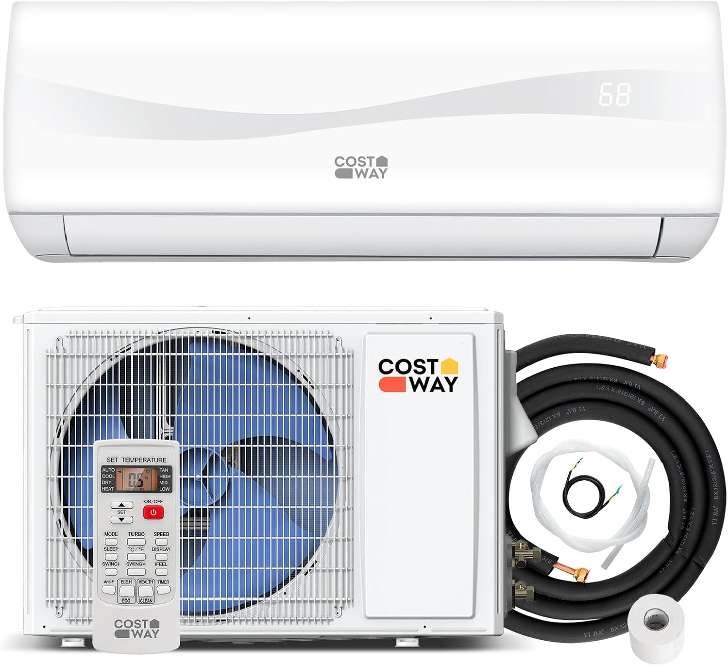 COSTWAY 24000BTU Mini Split Air Conditioner & Heater for Comfort