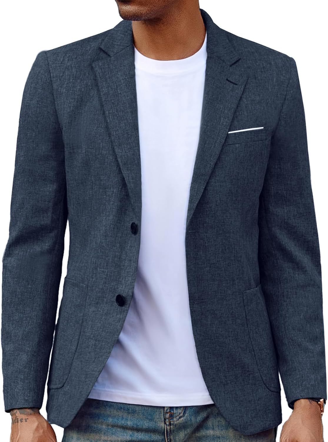 Mens Casual Sport Coat Blazer Lightweight Business Jacket