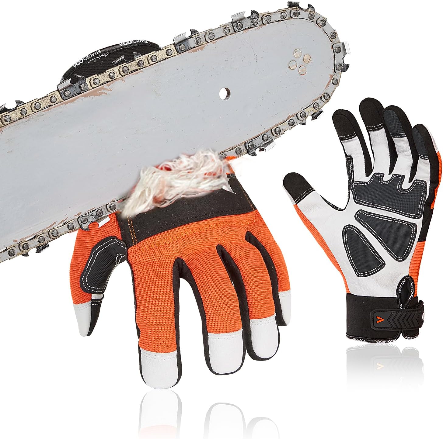 Vgo Chainsaw Gloves with 12-Layer Protection for Safety