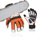 Chainsaw Gloves with 12-Layer Left-Hand Protection - Cut-Resistant