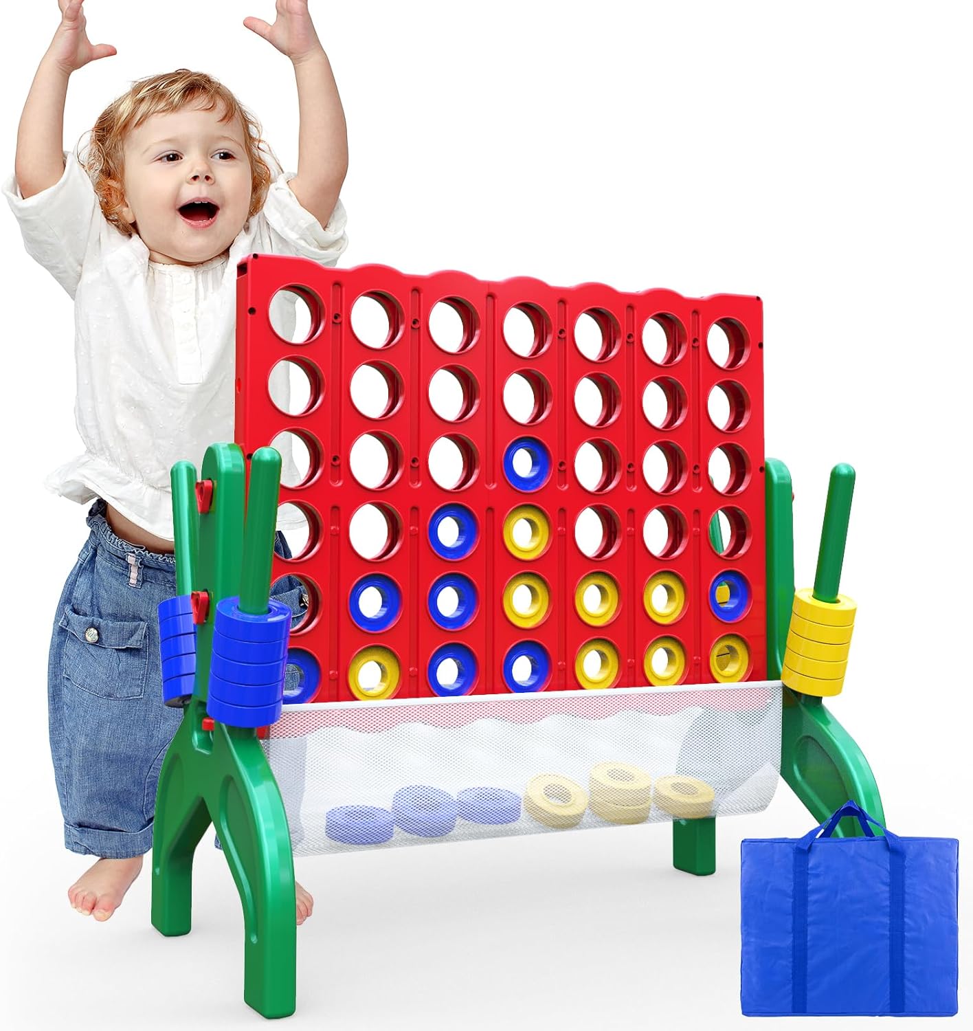 Giant 4-to-Score Connect Game Set for Kids and Adults Fun