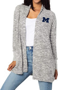 chicka-d Women Cozy Fleece Cardigan Heather Grey - Soft Game Day Layer