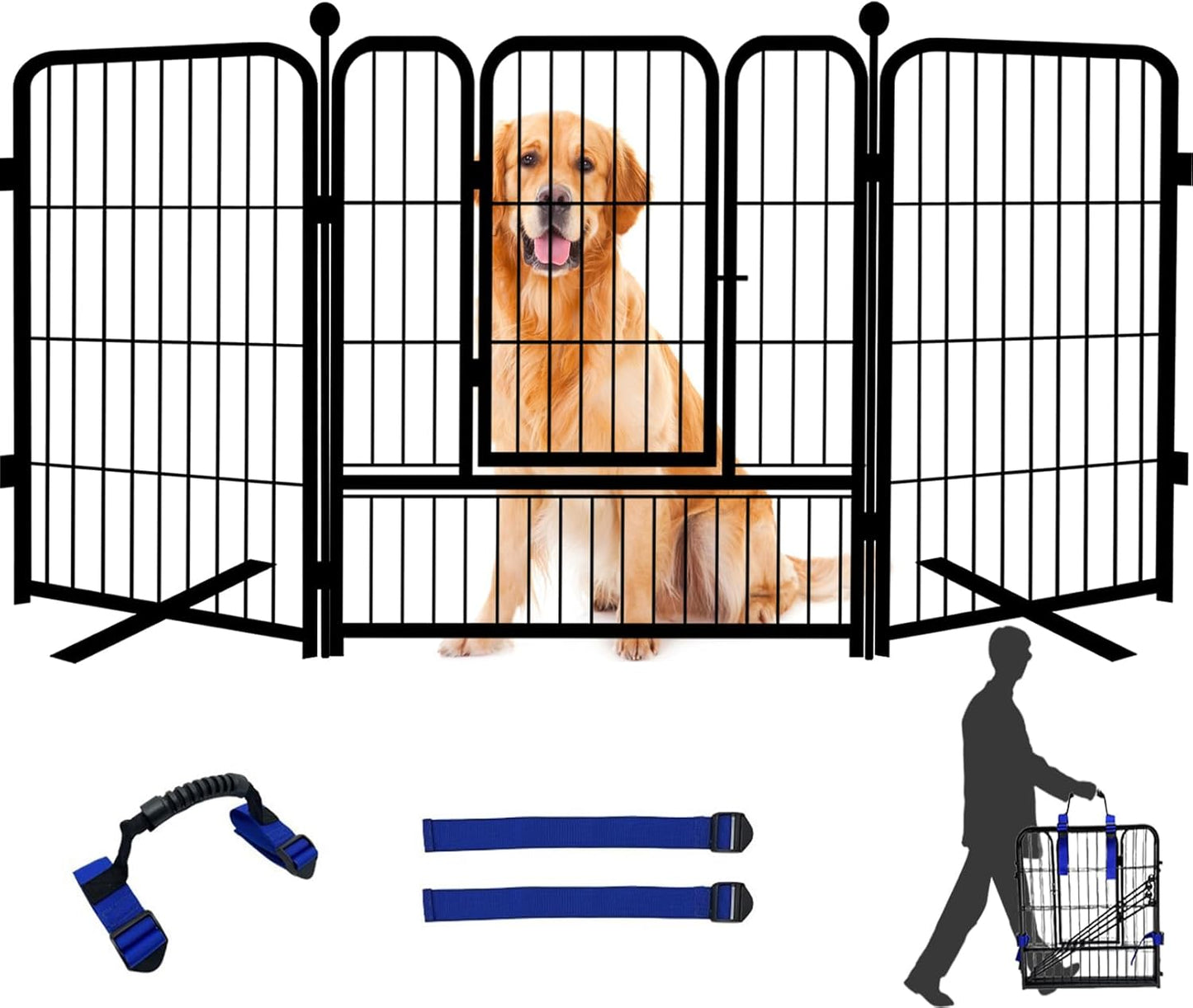 Heavy Duty Metal Dog Playpen for Indoor and Outdoor Use