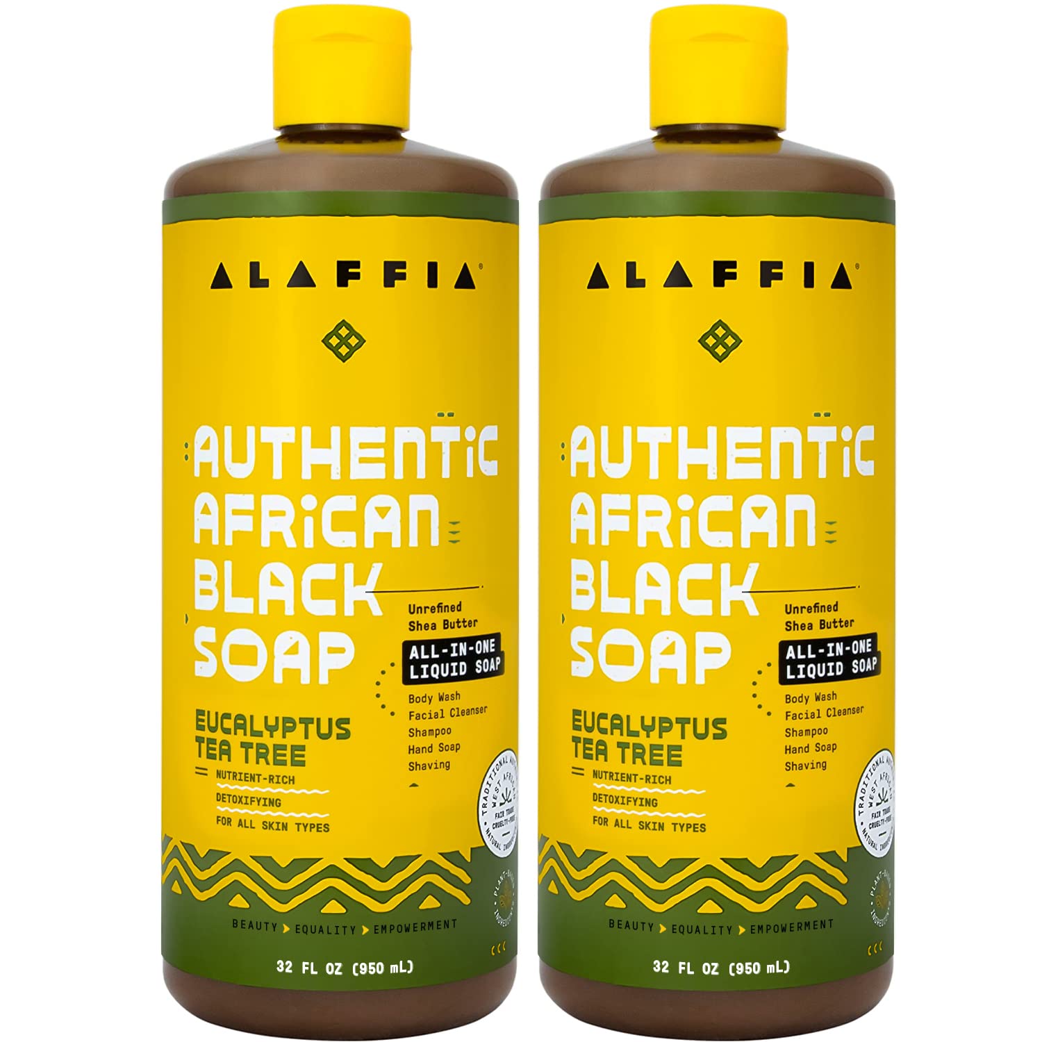 Alaffia Authentic African Black Soap for Face, Body & Hair