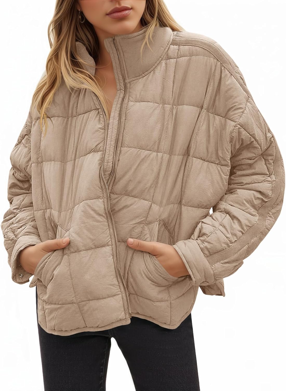 Aiopr Women's Oversized Lightweight Down Coat for Winter Wear