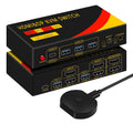Dual Monitor KVM Switch for 2 Computers with HDMI and DP Ports