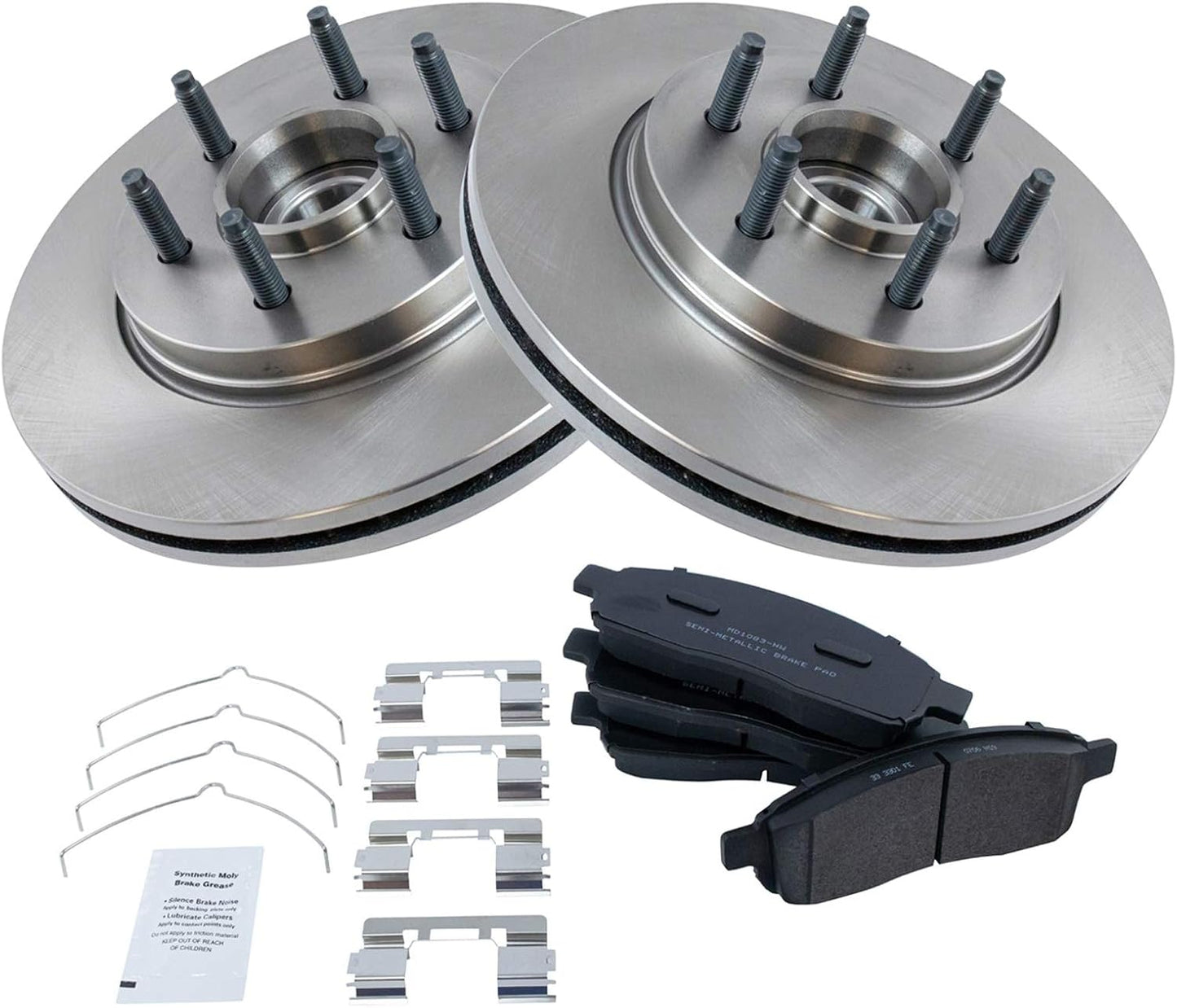 TRQ Front Brake Pad & Rotor Kit for 2004-2008 Ford F-150