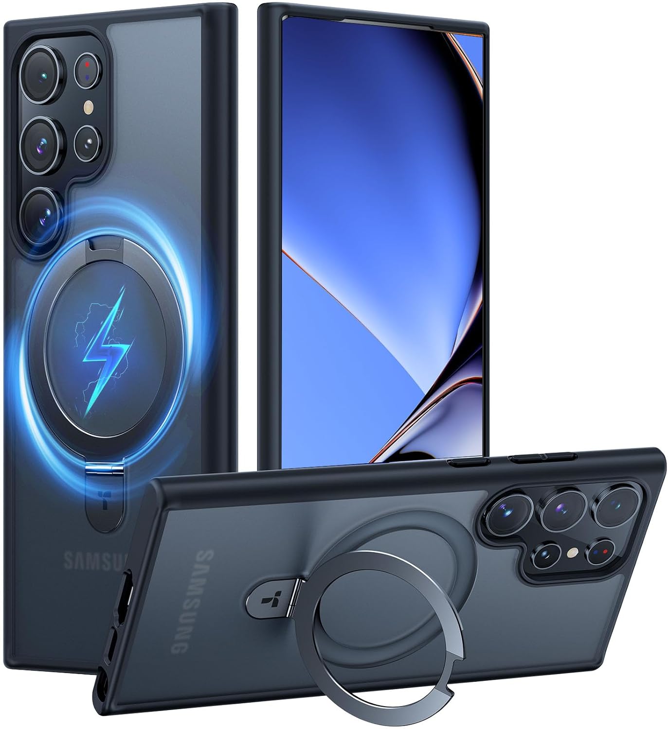 TORRAS Magnetic Ostand Ring Case for Samsung Galaxy S24 Ultra