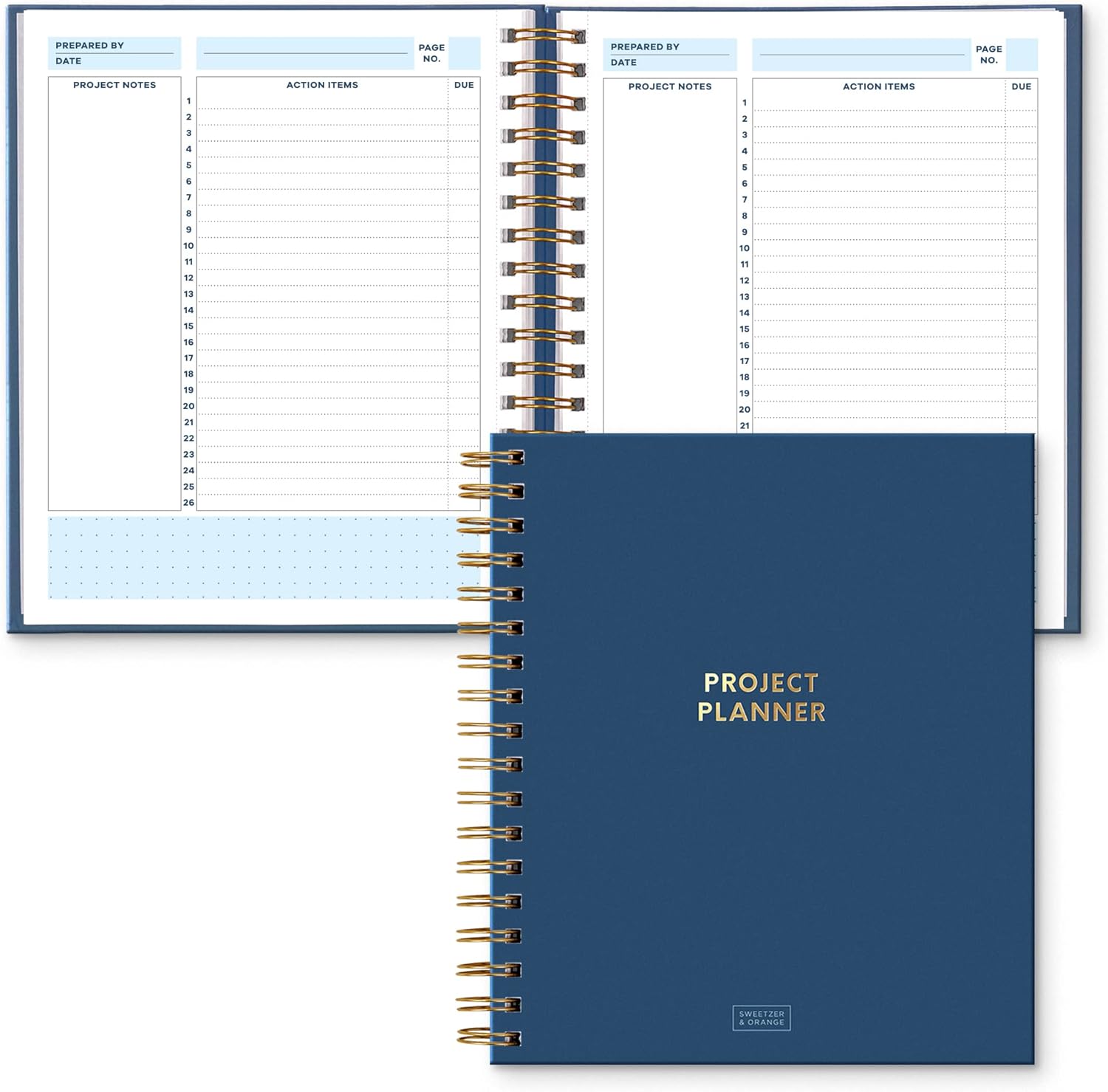 Sweetzer & Orange Project Management Journal - Organize with Ease!