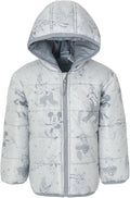 Disney Zip Up Hooded Puffer Jacket Toddler to Little Kid Sizes - Warm