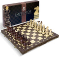 Wegiel Imperator 21-In Luxury Wooden Chess Set - Folding Board