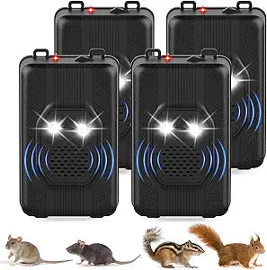 Ultrasonic Rodent Repellent for Cars with Strobe Light Feature